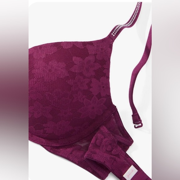 Victoria's Secret Pink Everywhere
Push Up Bra Panty 36C 42B Shine
Straps Magenta - Picture 8 of 8